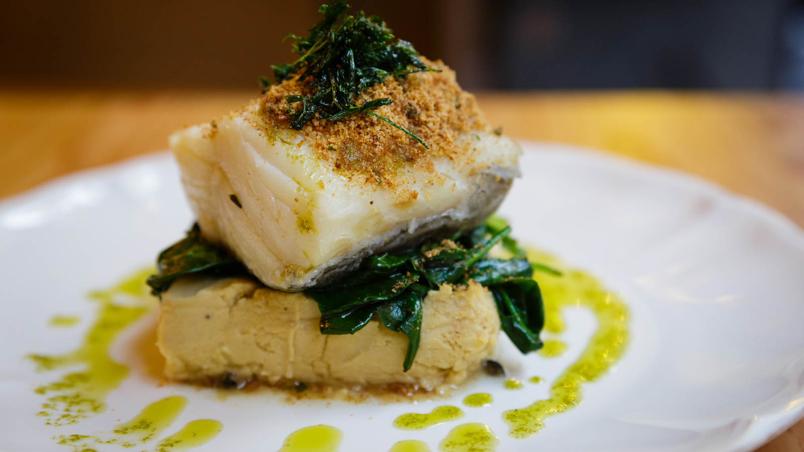 baked halibut with salsa verde